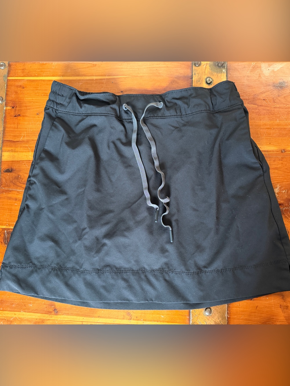 Speedo Black Athletic Drawstring Mini Skirt